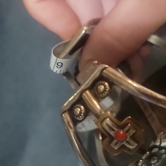 Real ⭐️ Handmade TM Purple Turquoise and Silver Signed Cuff Tommy Nelson Navajo - Picture 17 of 17